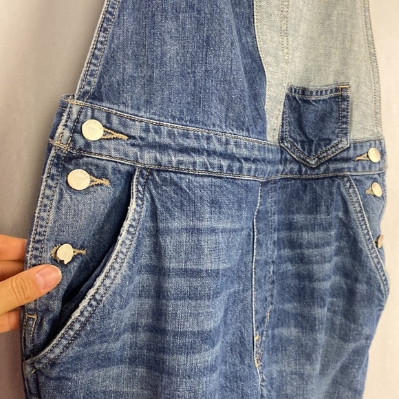 Guess Colorblock Retro Straight Leg Overalls - Size 26 - Picture 7 of 16